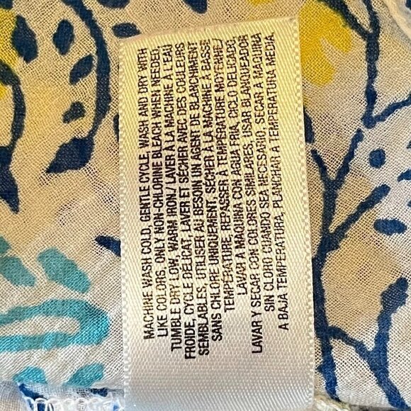 Old Navy Sleeveless Cotton Top V-Neck Crinkle Sheer Boho Coquette Summer S - Picture 5 of 5